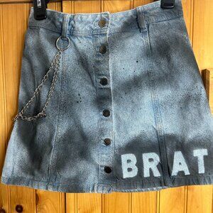 Denim Skit - Upcycled Brat Print